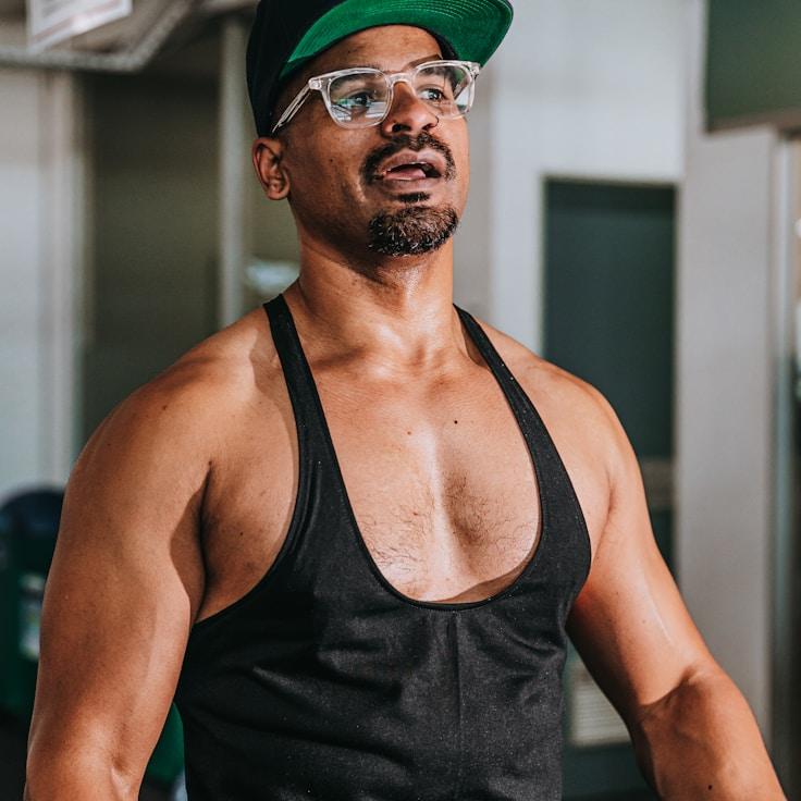 Professional gym interior with weight machines